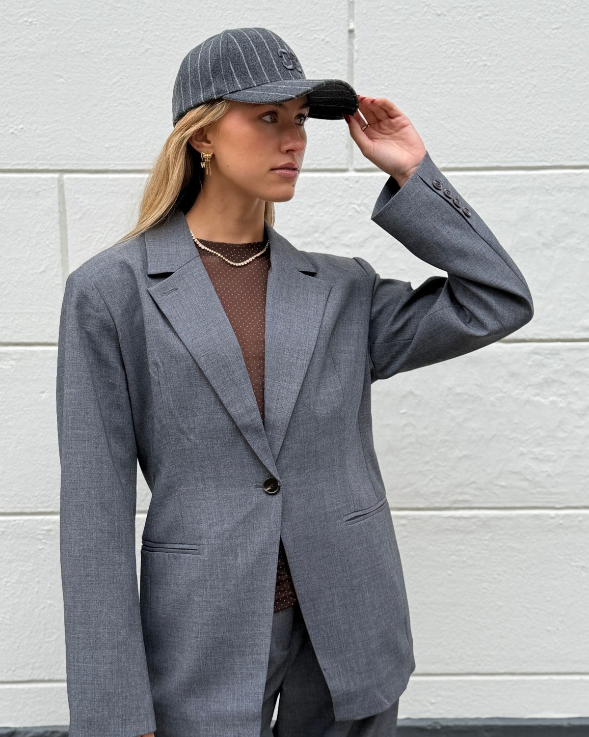 Co'couture NaidaCC Pin Kasket - Mid Grey