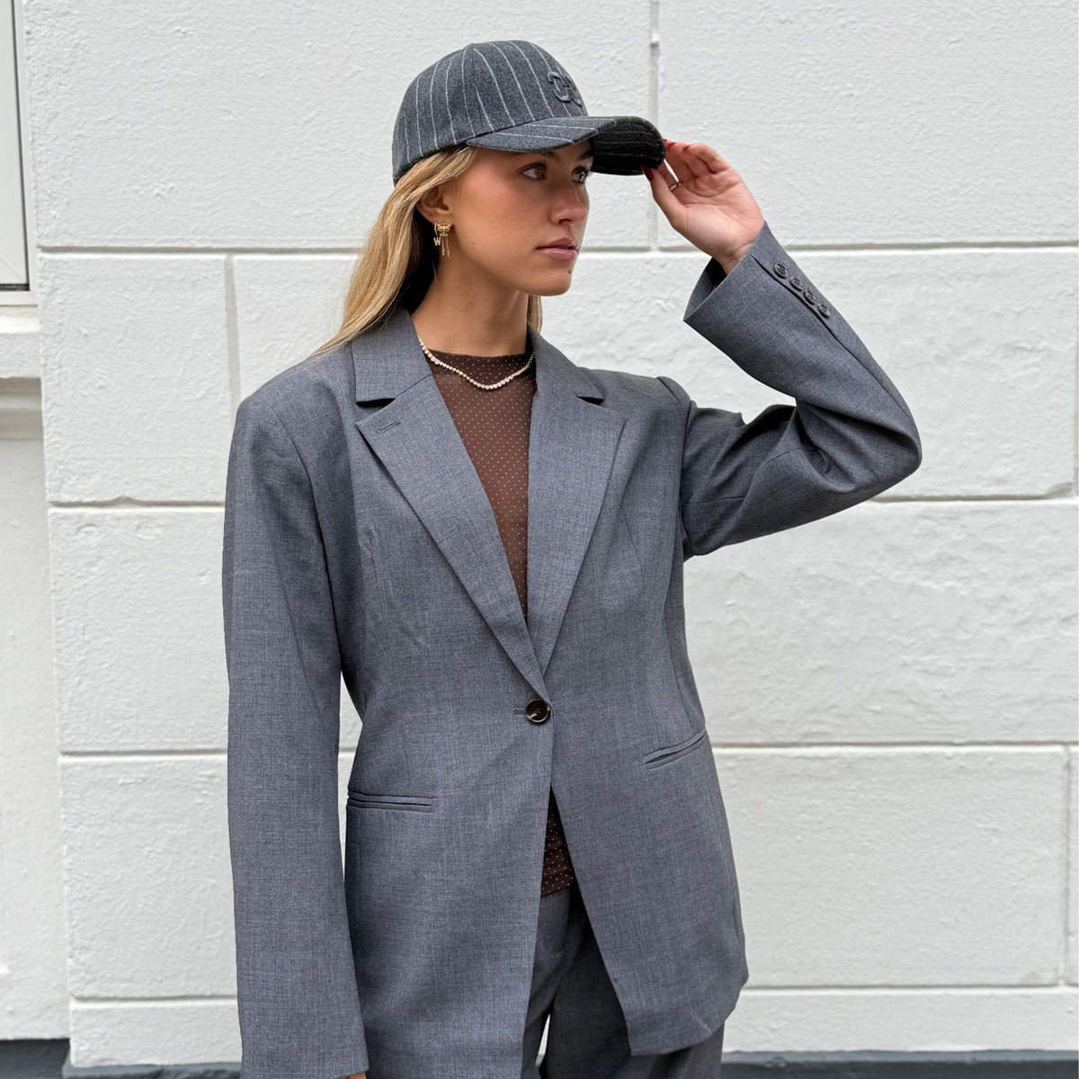 Co'couture NaidaCC Pin Kasket - Mid Grey