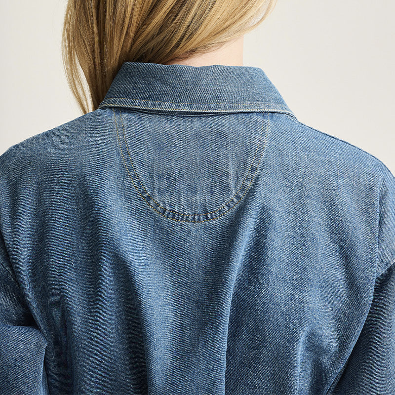 Bitte Kai Rand Hayato Lang Jakke - Denim Blue