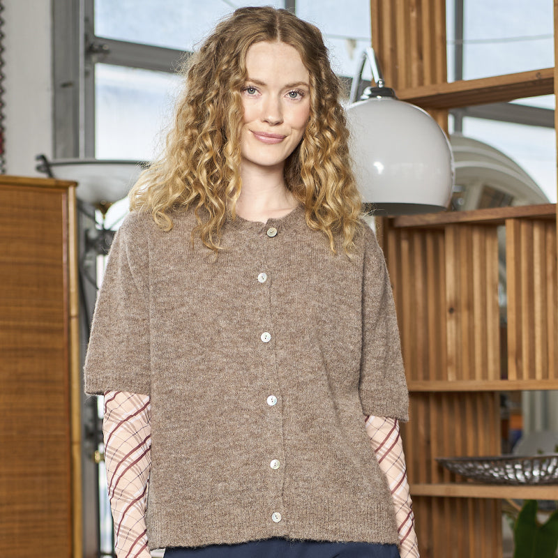 Black Colour BCDell Strik Cardigan - Taupe