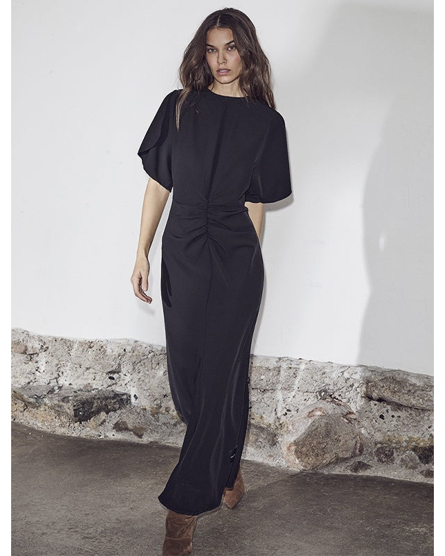 Haute L'amitie Satari Long Gather Kjole