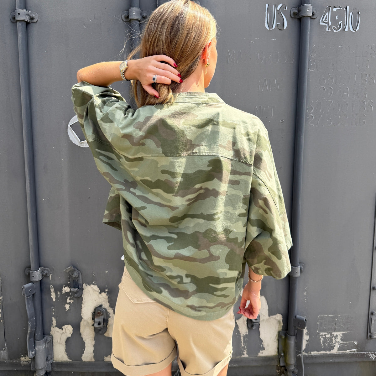 Black Colour BCAlly Loose Skjorte - Camouflage