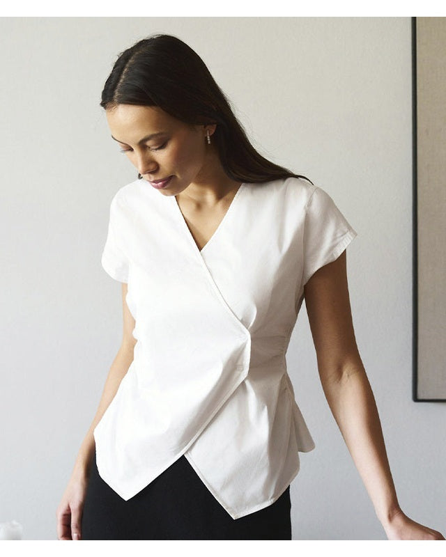 Neo Noir Fidi Poplin Top - White
