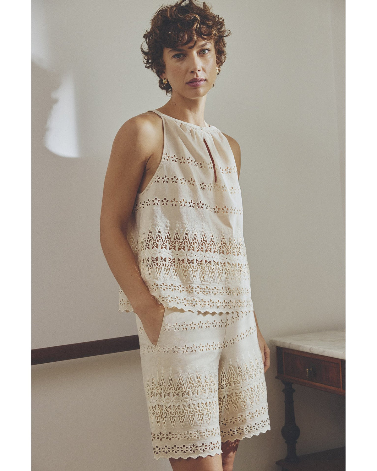 Gustav Elicia Embroidery Blonde Shorts