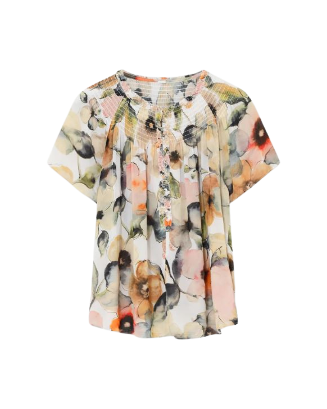 Gustav Amber Chiffon Bluse