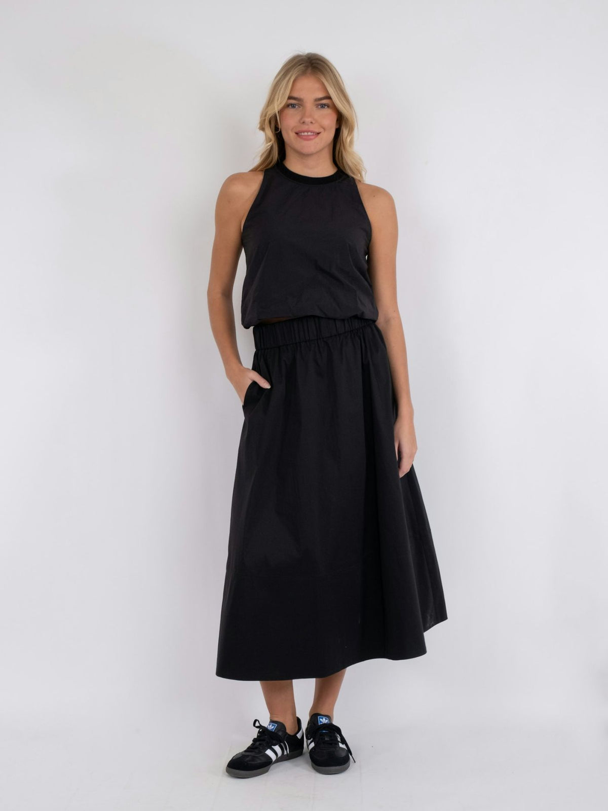 Neo Noir Yara Poplin Nederdel