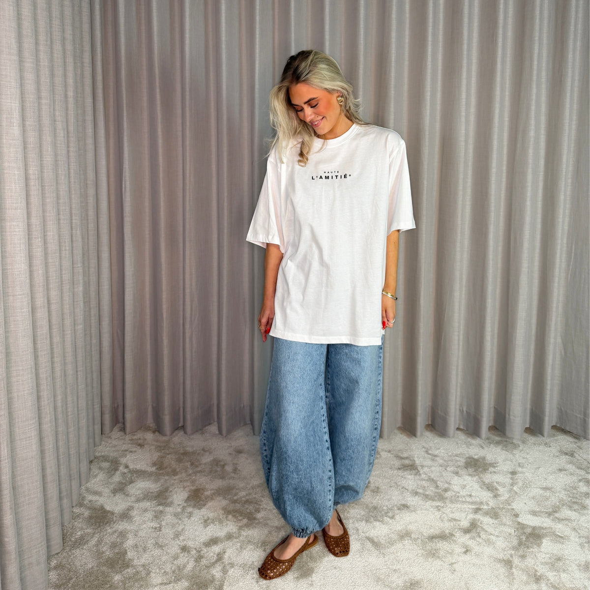 Haute L'amitie Crew Rub Print T-shirt
