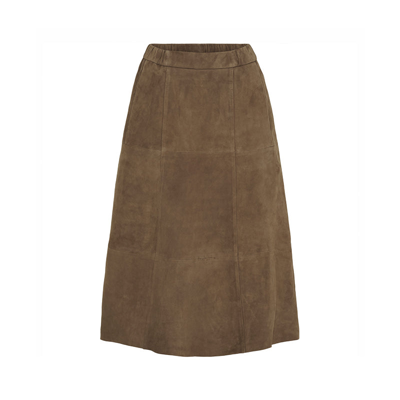 Notyz Suede Nederdel 11395 - Hazelnut