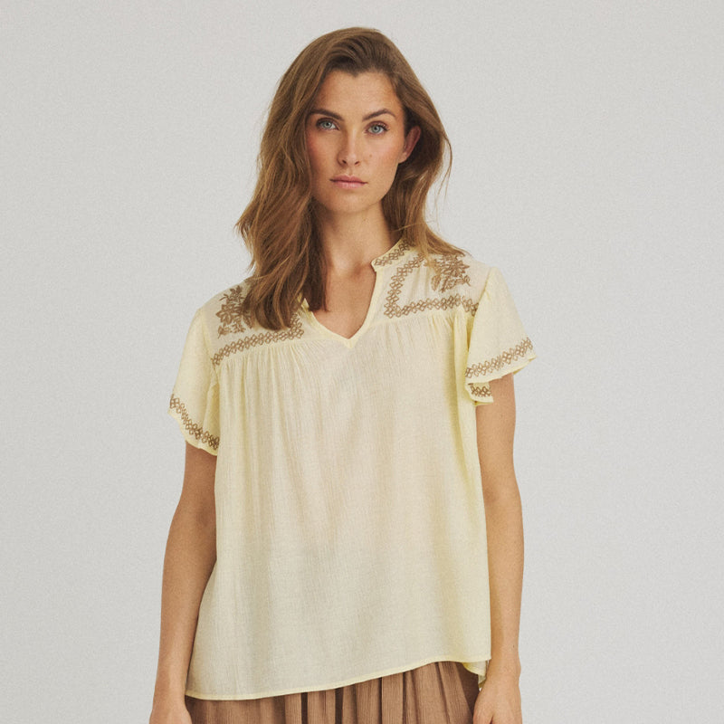 Luxzuz Vika Bluse - Soft Yellow