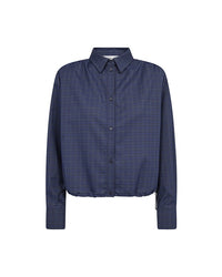Co'couture DaxterCC Check Pleat Skjorte - New Blue