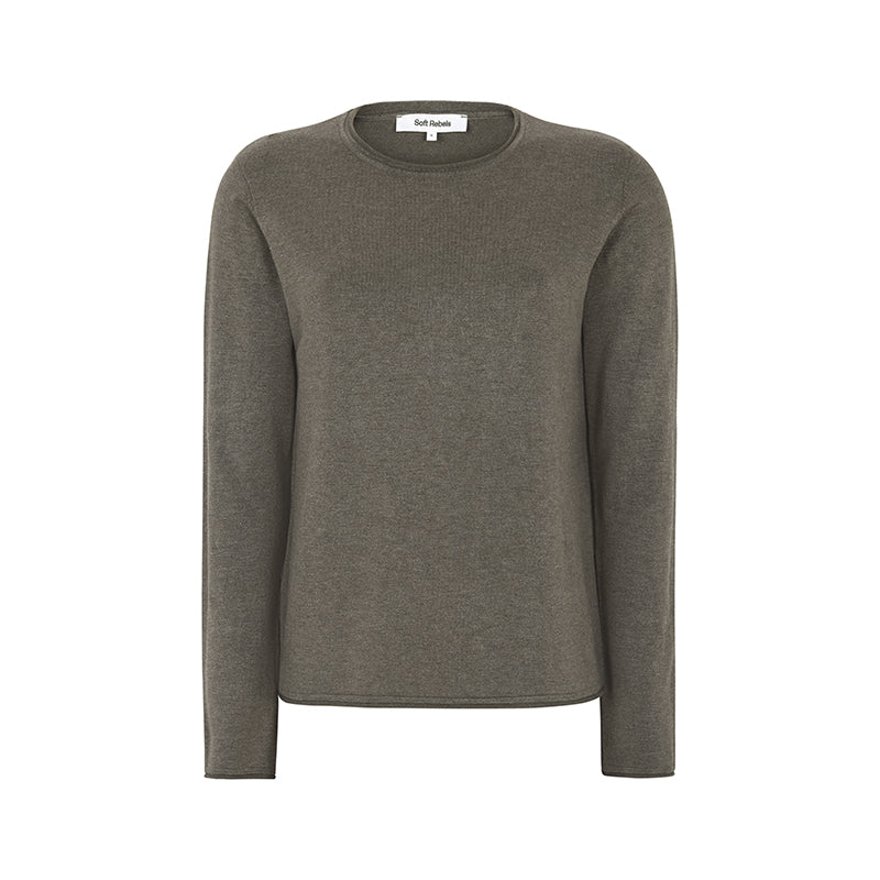 Soft Rebels SRMarla o-neck Pullover - Canteen Melange