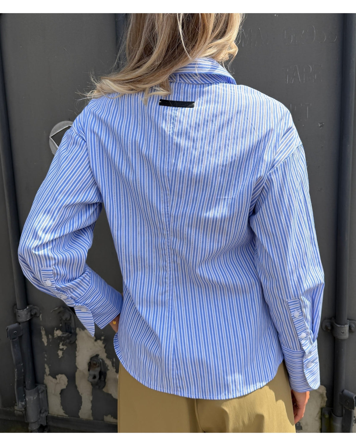Haute L'amitie Emma Tie Stripe Skjorte - Pale Blue