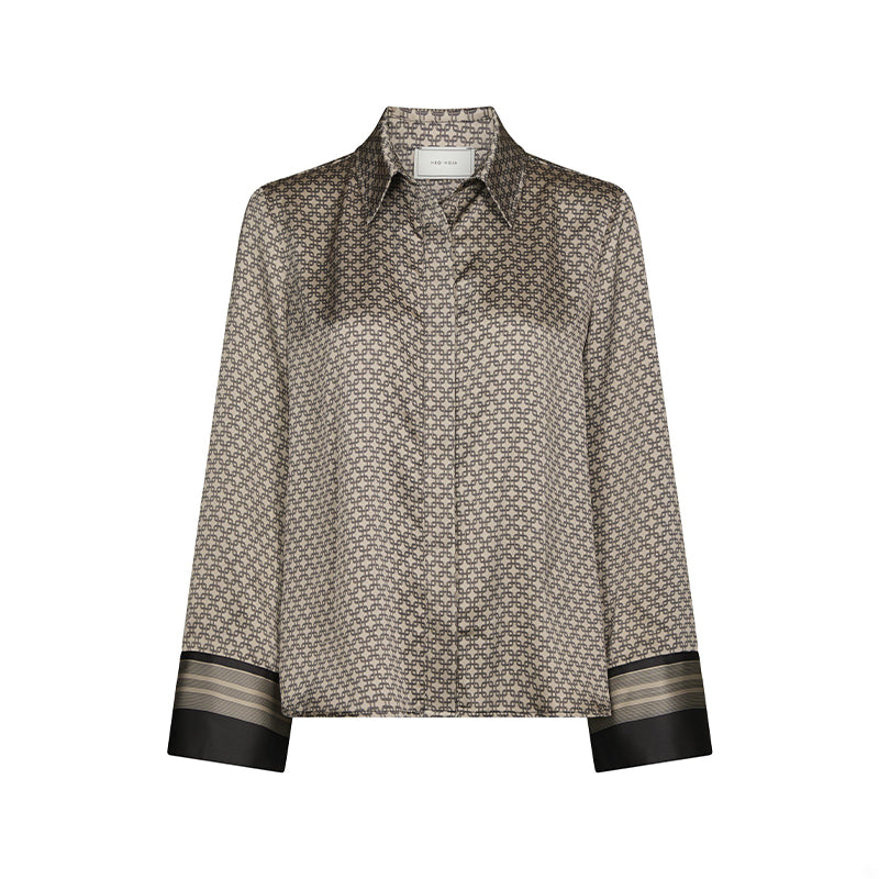 Neo Noir Mistan Patteren Skjorte - Beige