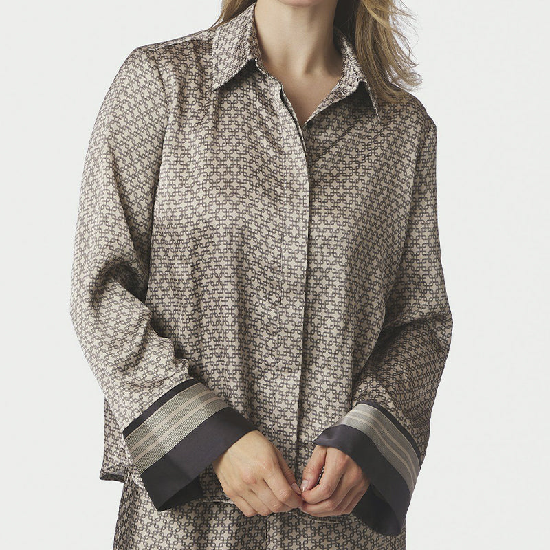 Neo Noir Mistan Patteren Skjorte - Beige