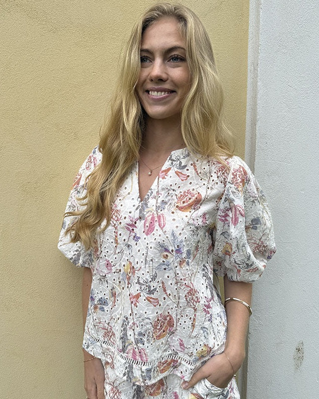Continue Katarina Bluse - Print Embrodery