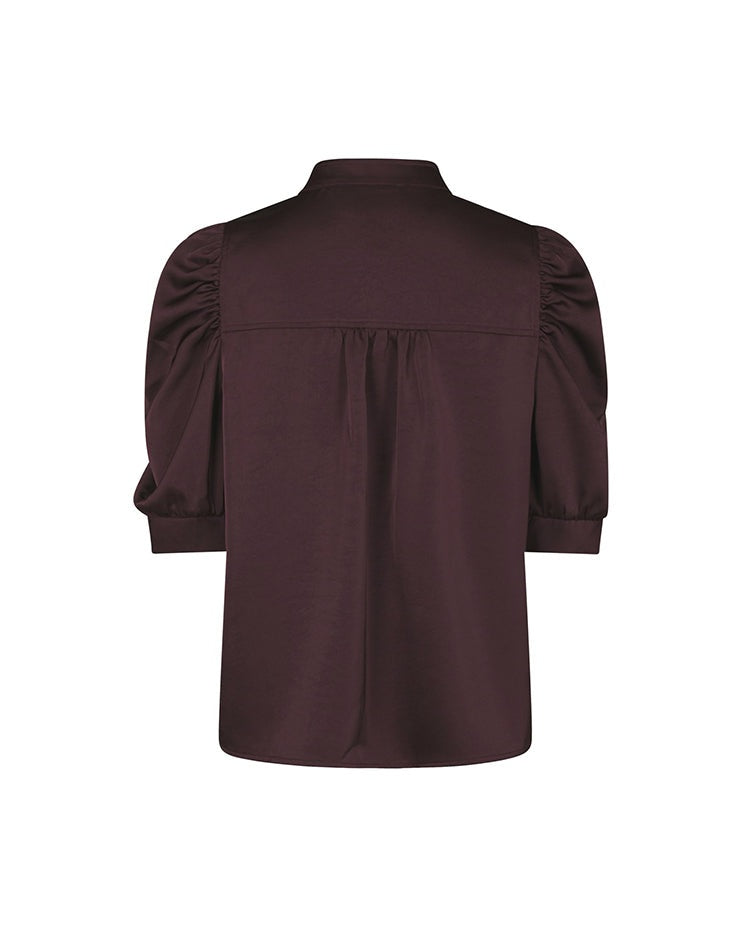 Neo Noir Roella Heavy Bluse - Burgundy