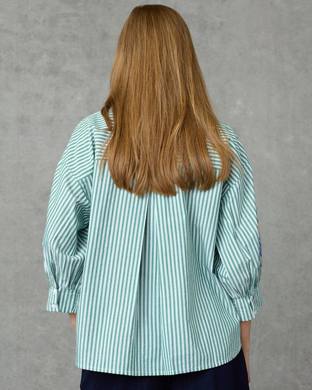 Love & Divine Love1604 Skjorte - Green Stripes