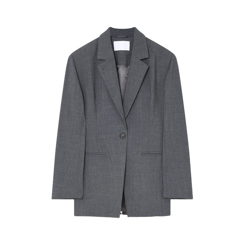 2NDDAY Hanzan Fitted Blazer - Light Grey Melange