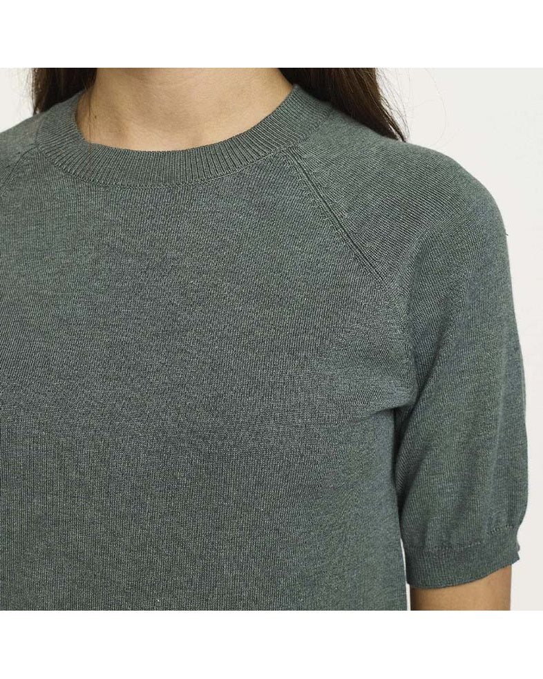 Soft Rebels SRMarla SS O-neck Strik - Balsam Green