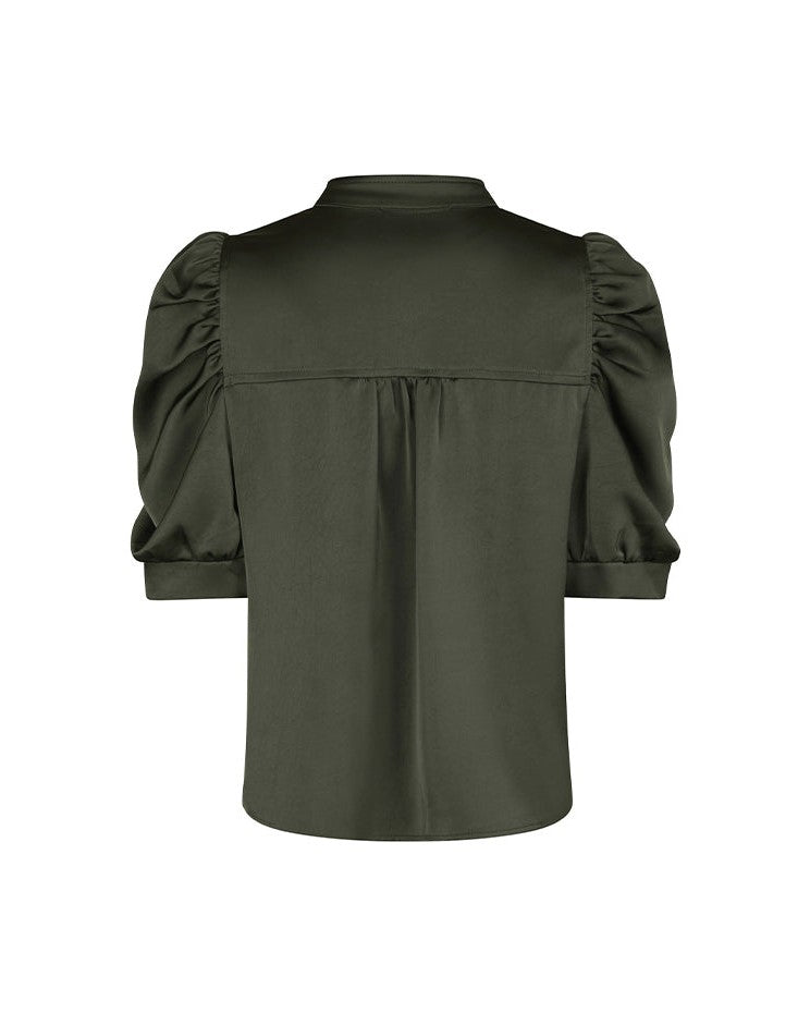 Neo Noir Roella Heavy Bluse - Deep Green