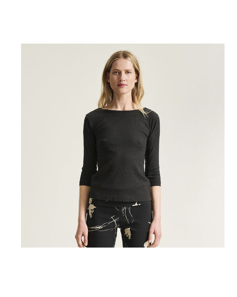 Bitte Kai Rand Naibu Rib Bluse - Black