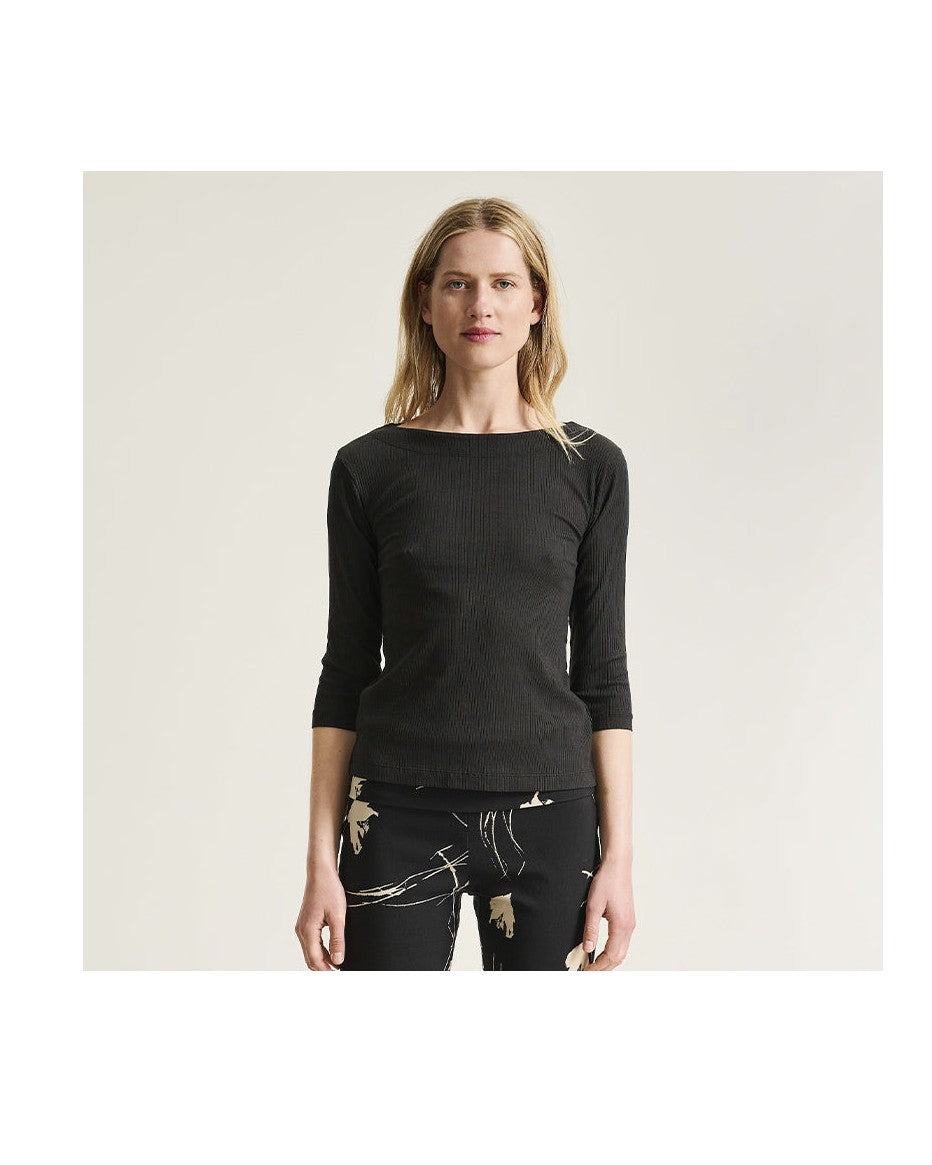 Bitte Kai Rand Naibu Rib Bluse - Black