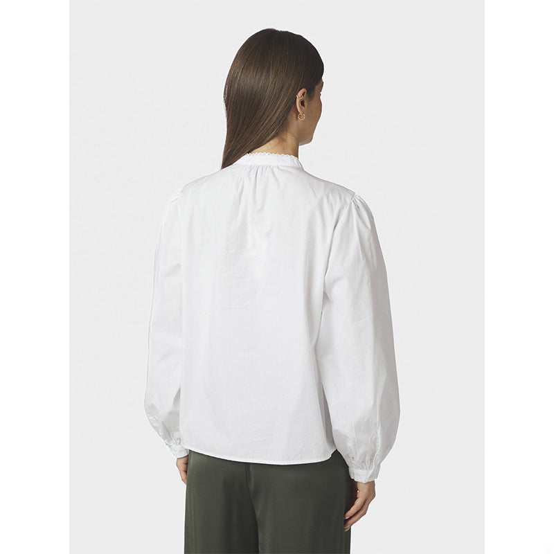 Neo Noir Aneliah C Poplin Bluse - White
