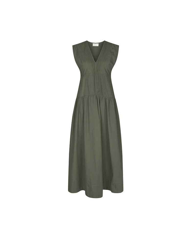 Neo Noir Halise Poplin Kjole - Army