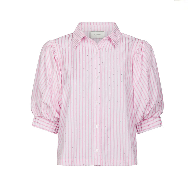 Neo Noir Etta Soft Stripe Stone Skjorte - Light Pink