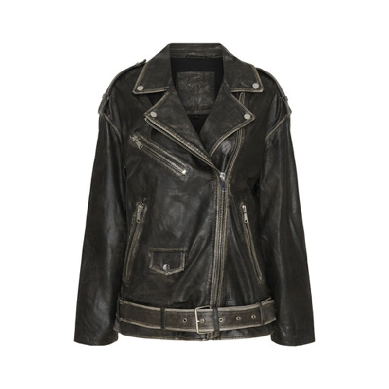Notyz Noreyjavik Biker Skindjakke 11424 - Black