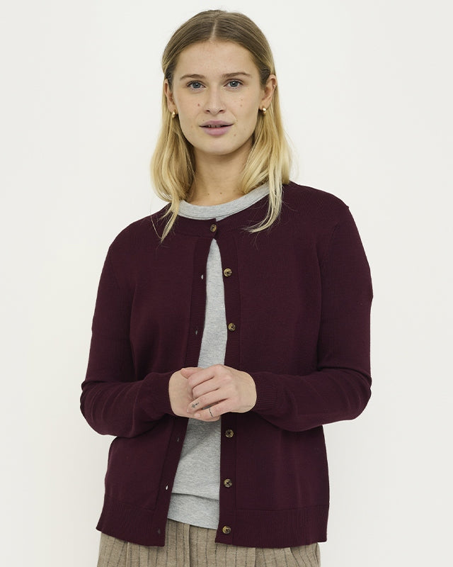 Soft Rebels SRMarla Strik Cardigan - Vinyard Wine