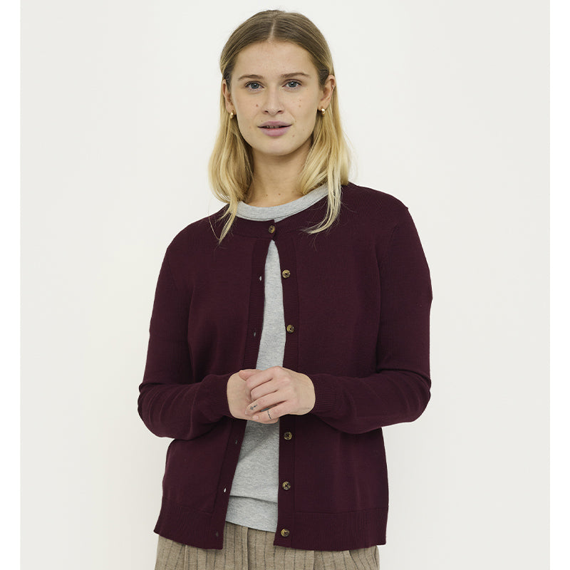 Soft Rebels SRMarla Strik Cardigan - Vinyard Wine