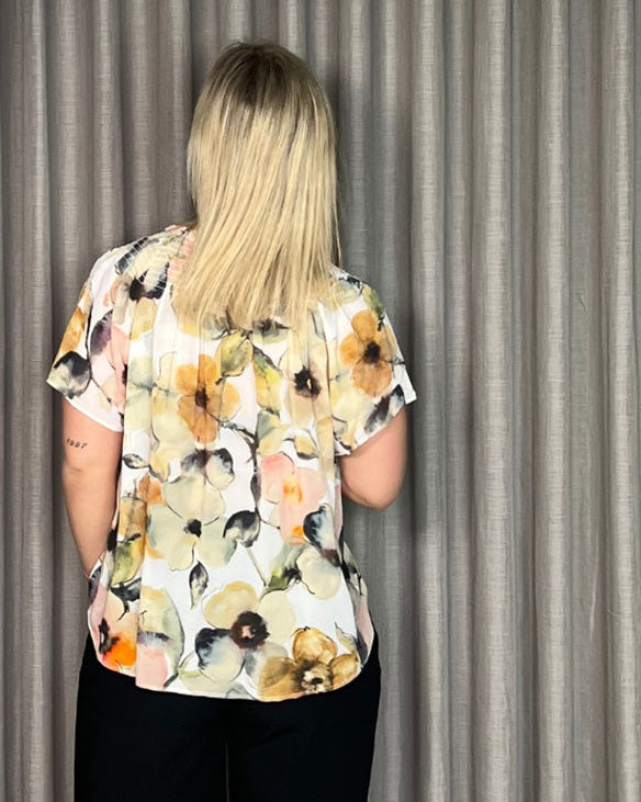Gustav Amber Chiffon Bluse