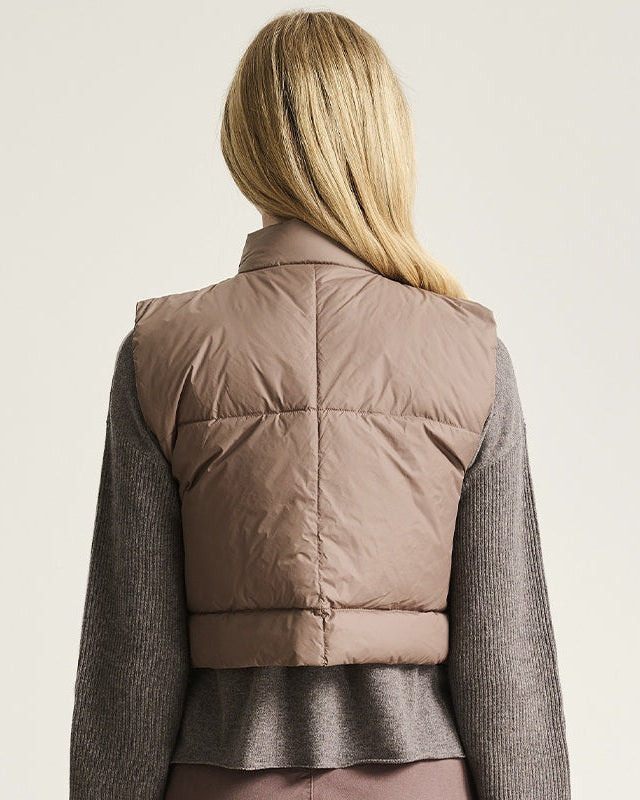 Bitte Kai Rand Feather Down Kort Vest - Deer