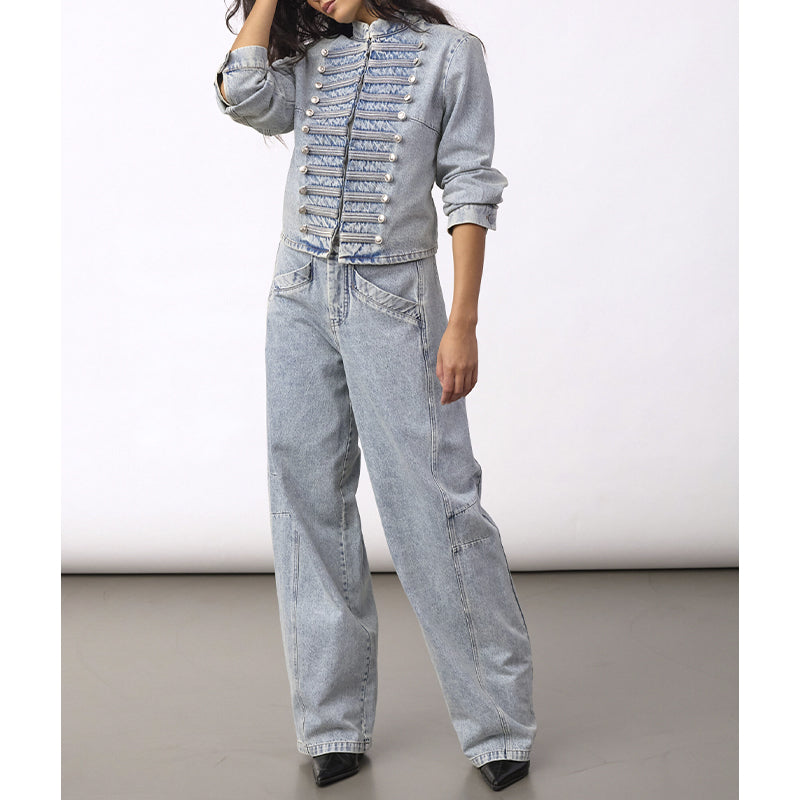 Co'couture JacksonCC Barrel Jeans - Bleach denim