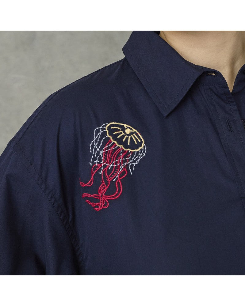 Love & Divine Love1589 Kjole - Navy Emb