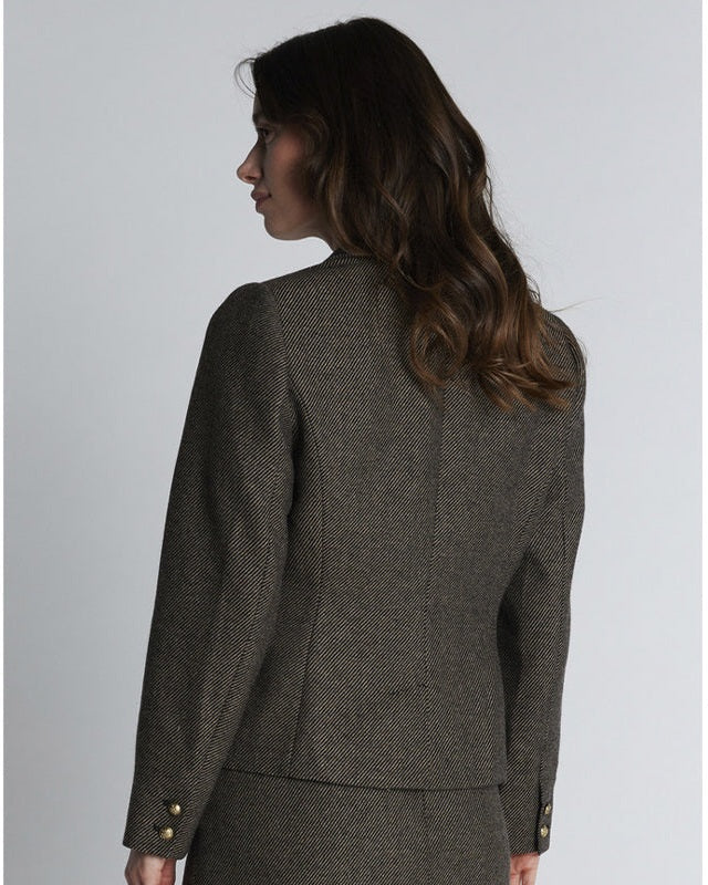 PBO Crombie Blazer - Black/Beige