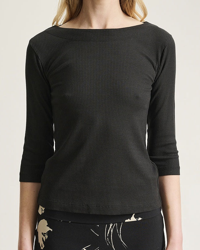 Bitte Kai Rand Naibu Rib Bluse - Black