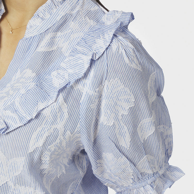 Neo Noir Manet Bluse - Light Blue