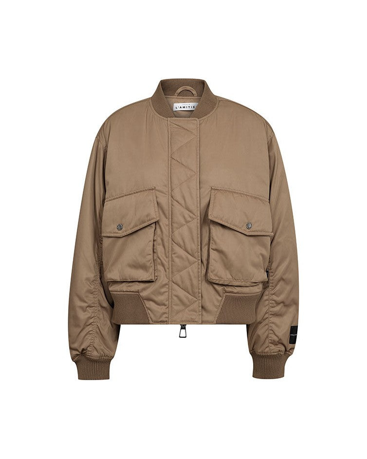 Haute L'amitie Bailey Zipper Bomber Jakke - Dessert