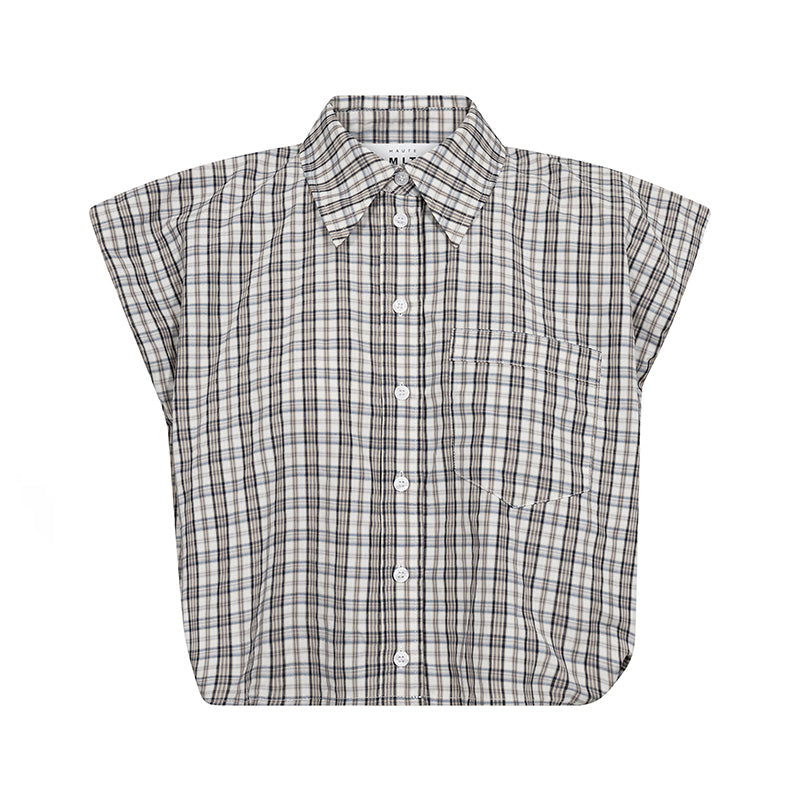 Haute L'amitie Dinnie Mini Check Skjorte - Offwhite