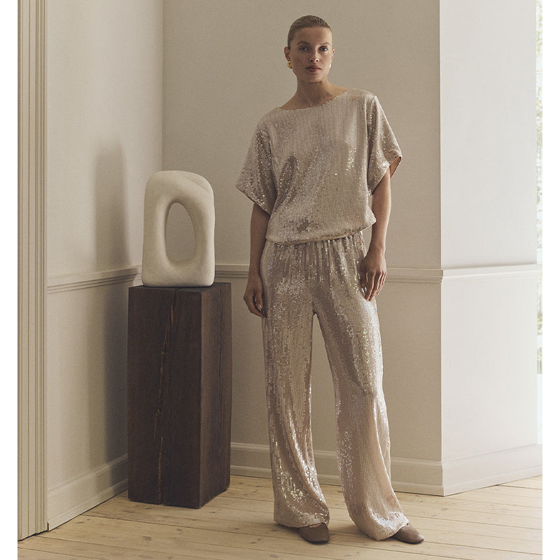 Gustav Balia Long Wide Bukser - Elephant