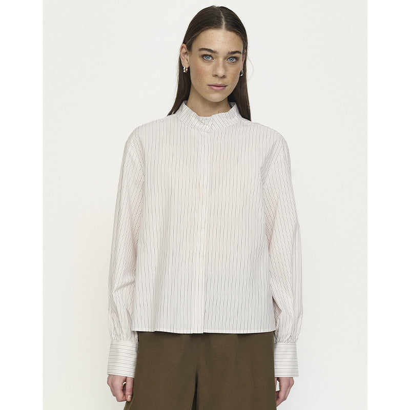 Soft Rebels SRVeronica Volume Skjorte - Stripe Burnished Lil