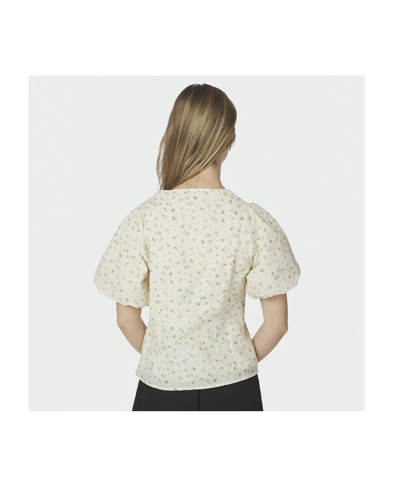 Neo Noir Irina Small Rose Bluse - Light Yellow