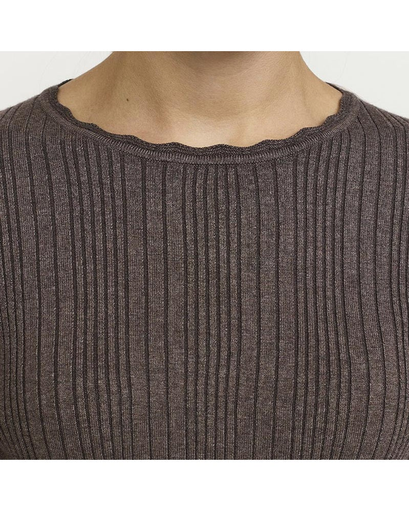 Soft Rebels SRMarla Lace Strik - Coffee Quartz Melang