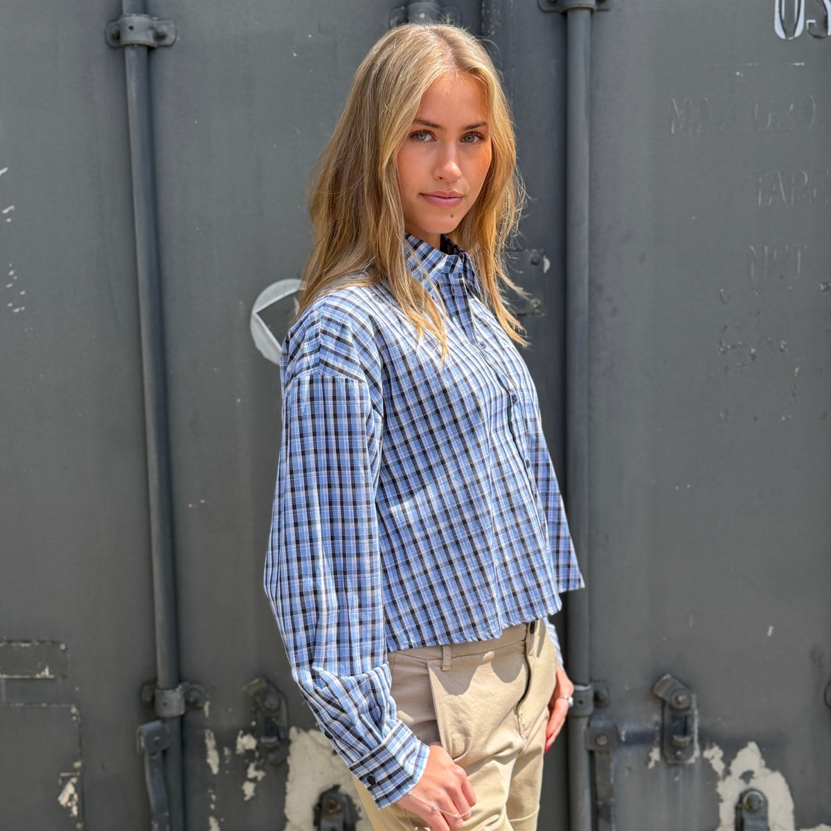 Haute L'amitie Isolde Check Skjorte - Blue Check