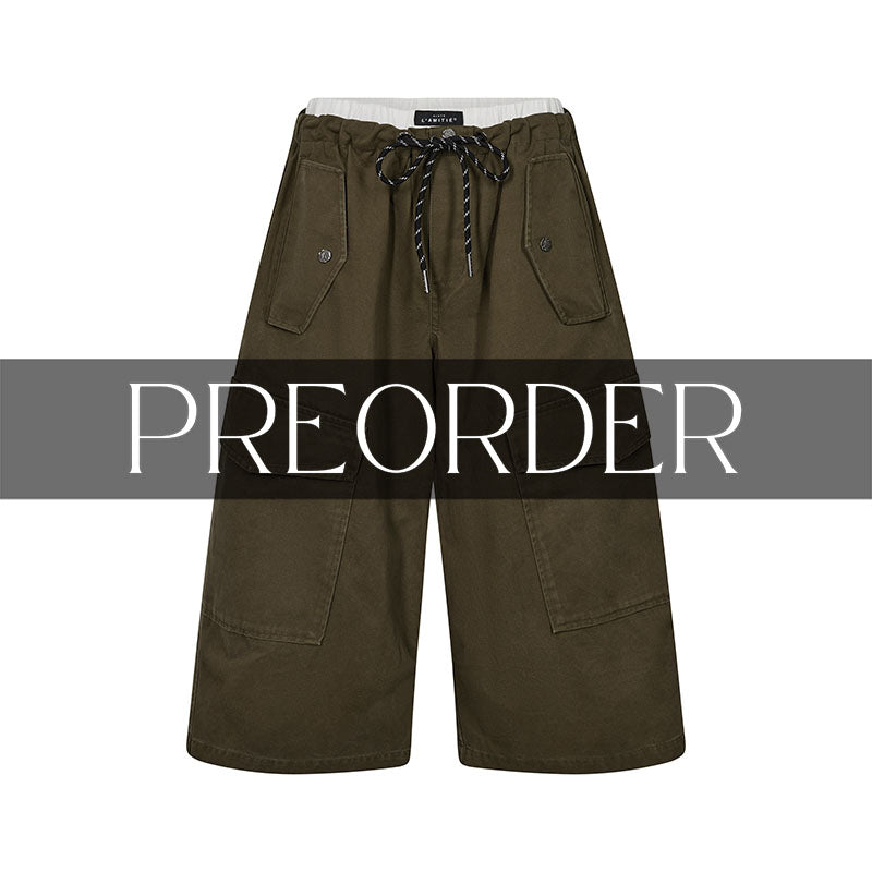 Haute L'amitié Pull On Cargo Bermudas - Army