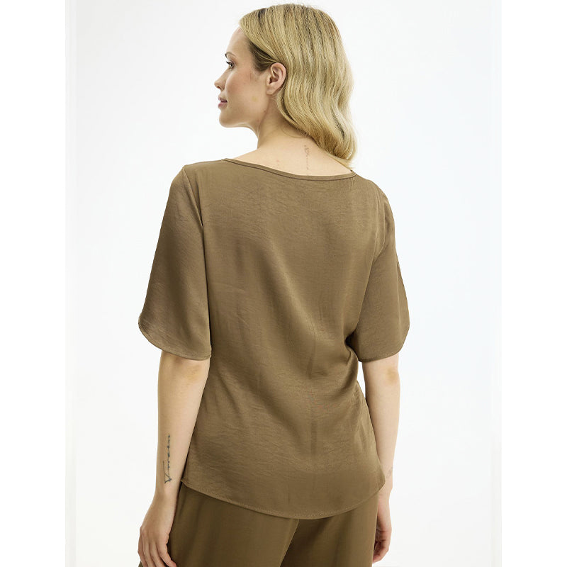In Front Faye Bluse - Brown