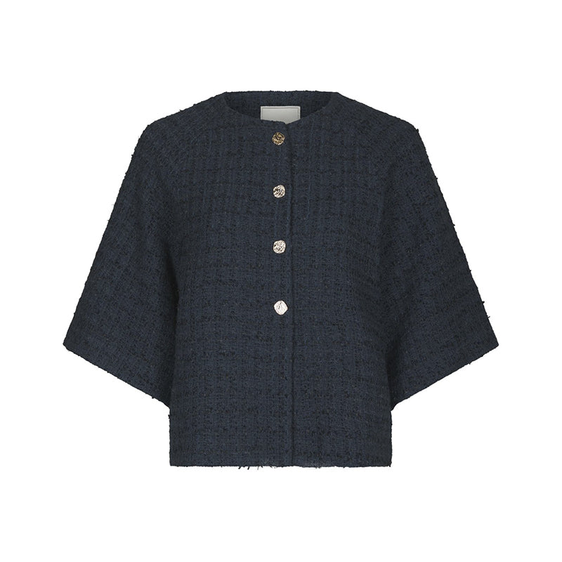 Neo Noir Rosella Buckle Jakke - Navy