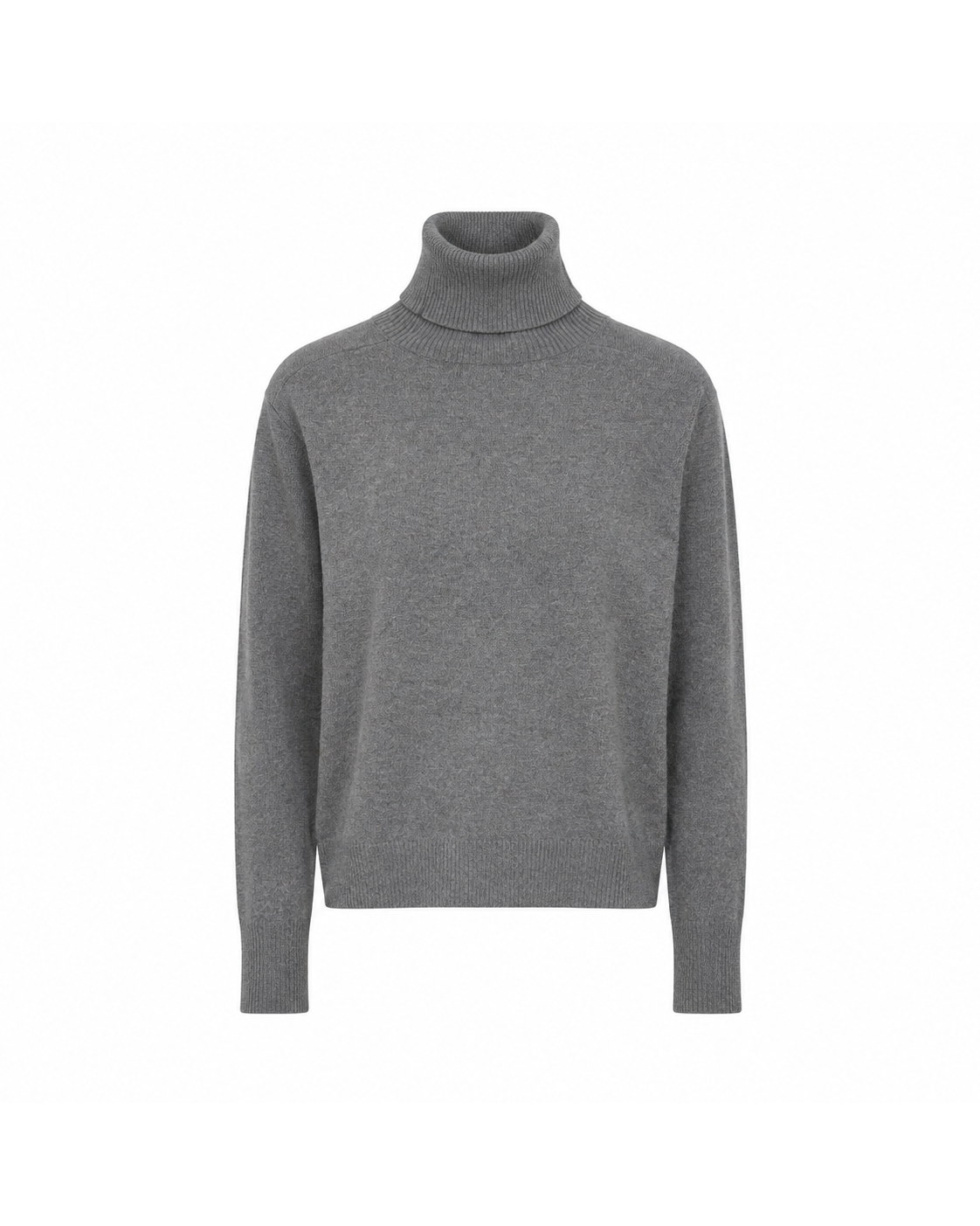 2NDDAY Porto Højhalset Strik - Medium Grey